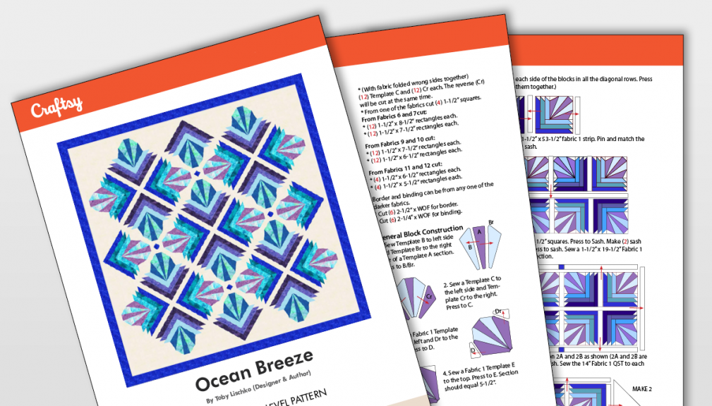 Ocean Breeze Quilt Pattern Title Card