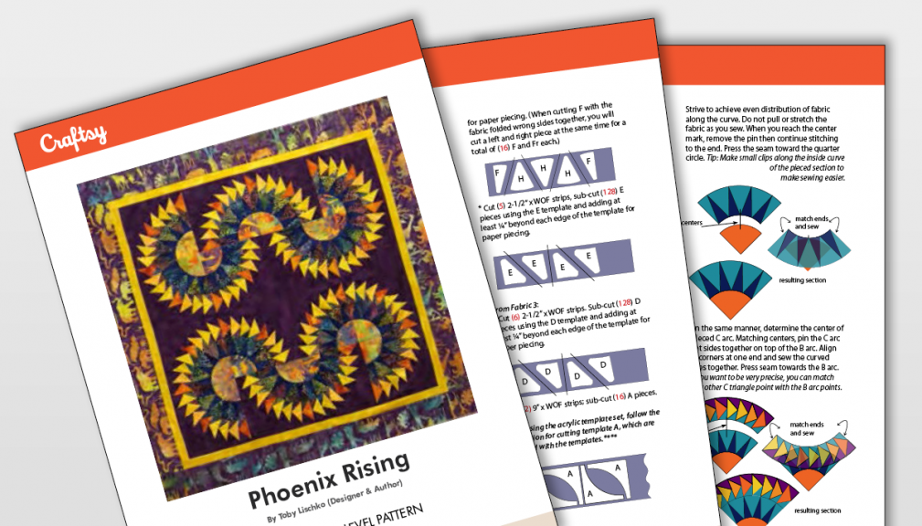 Phoenix Rising Quilt Pattern Titlecard