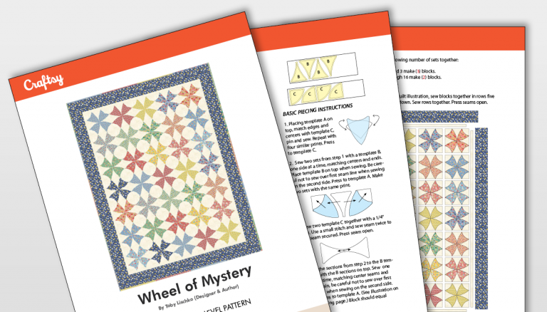 Wheel of Mystery Quilt Pattern Titlecard