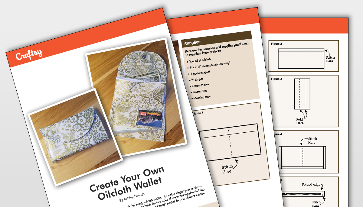 Create your own oilcloth wallet titlecard