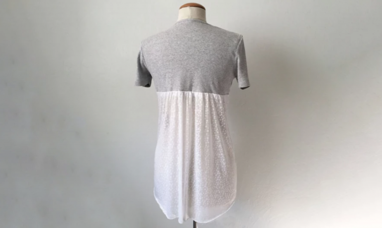 t-shirt with sheer panel