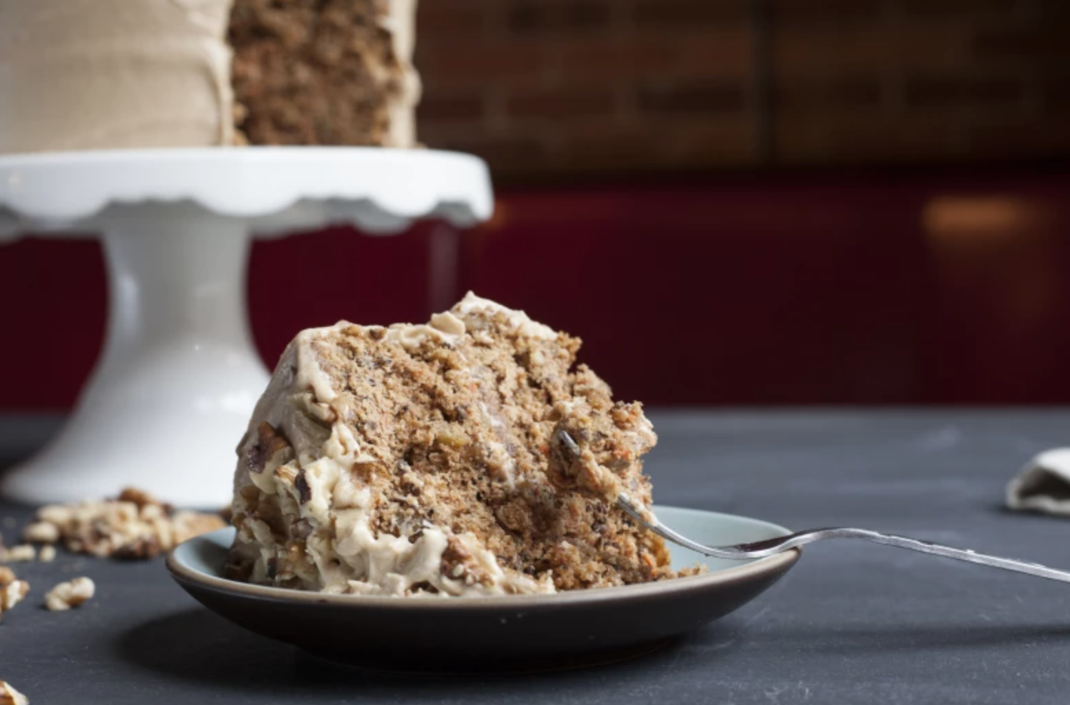 crunchy carrot cake slice