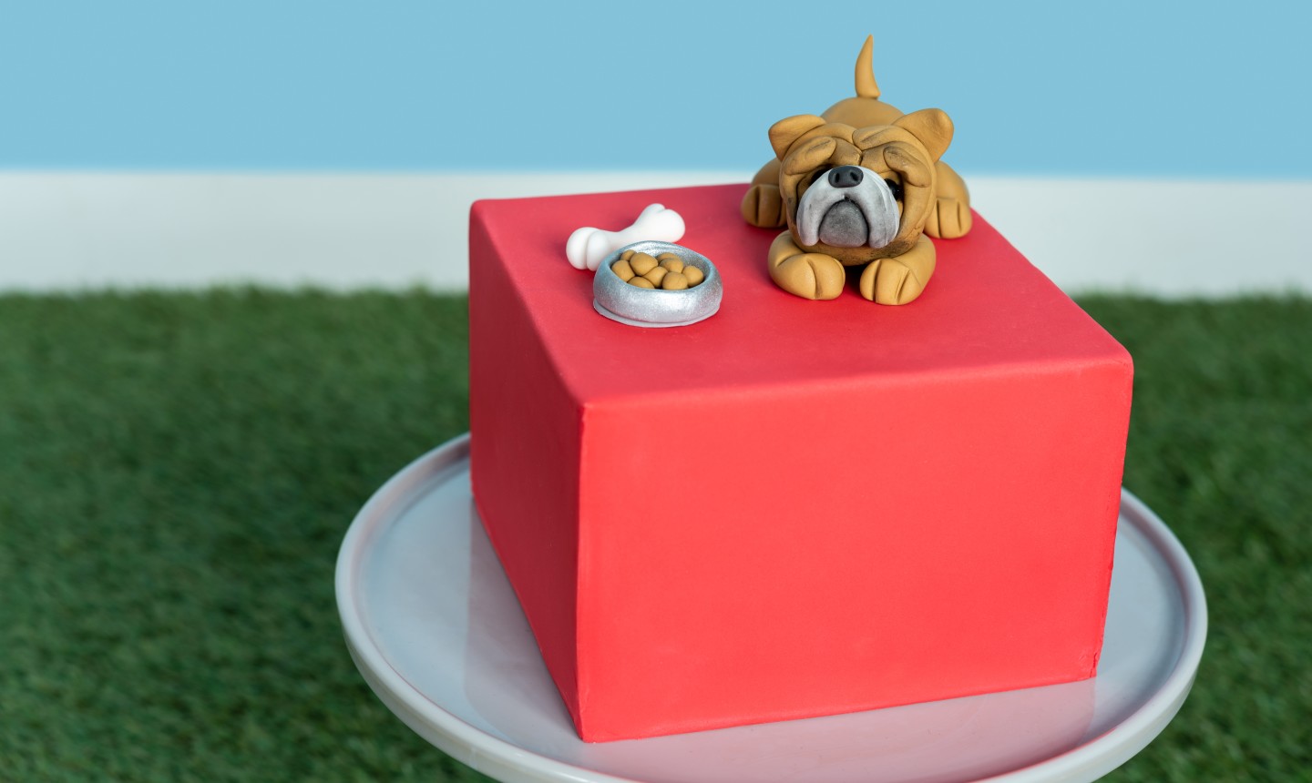 fondant dog cake topper