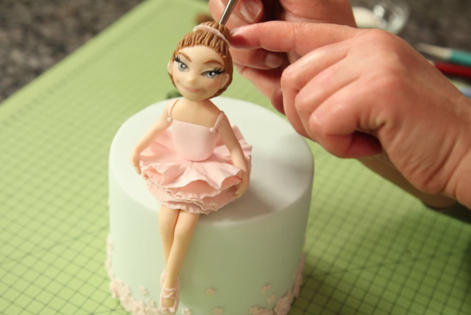 fondant ballerina cake topper