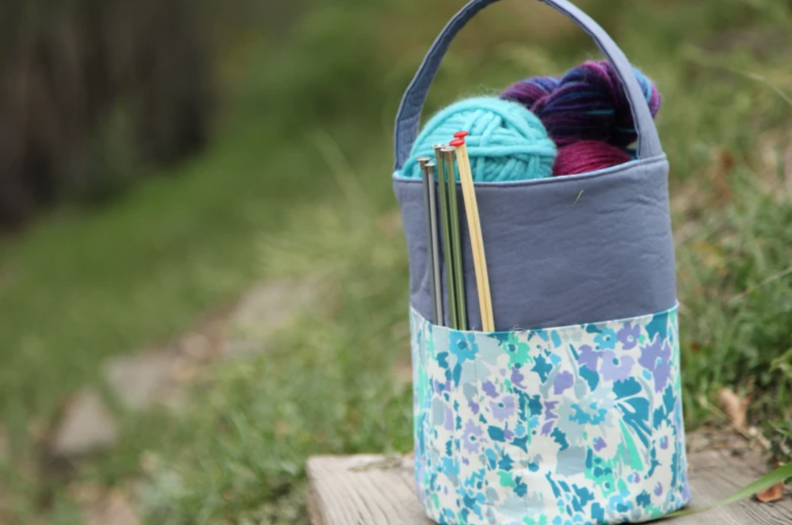 Knitting Project Bag Zipped Bag Crochet Project Bag