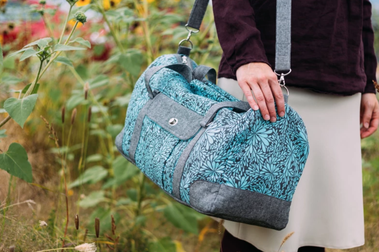 Make your order official of Knitting Bag with Pin Case - Teal