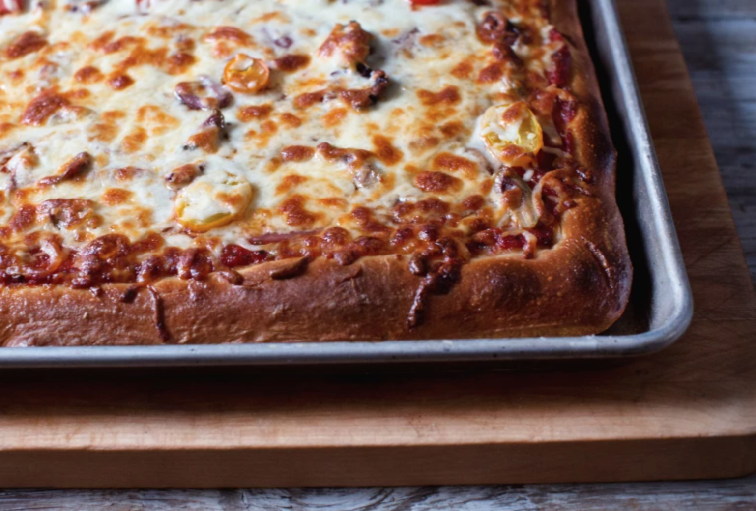 homemade deep dish pizza