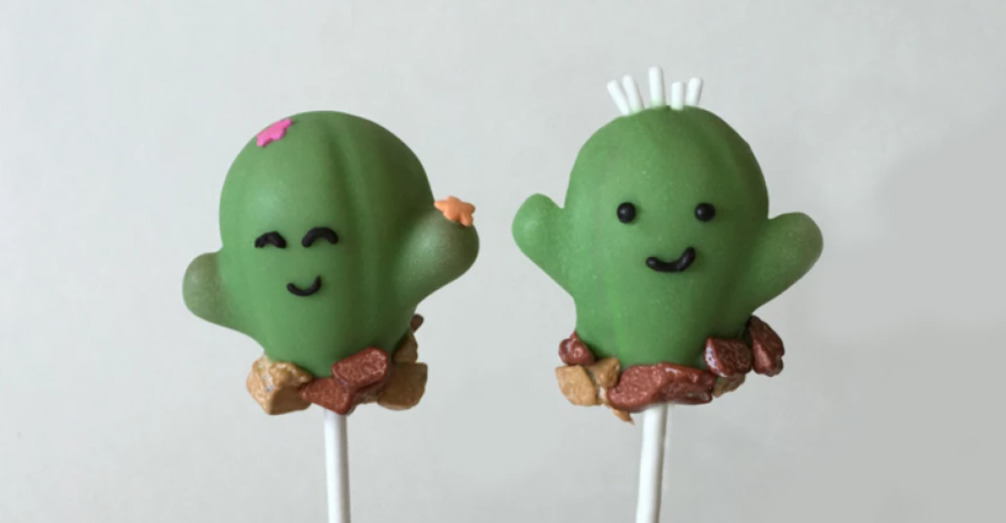 cactus cake pop