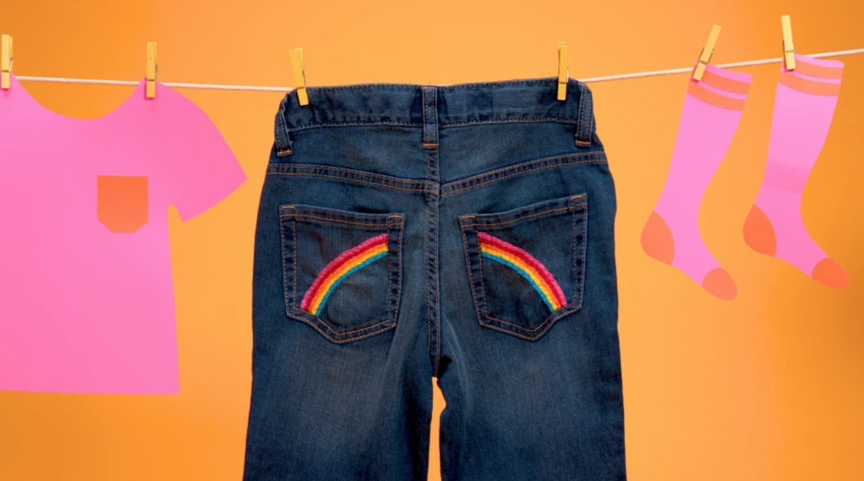 rainbow jeans
