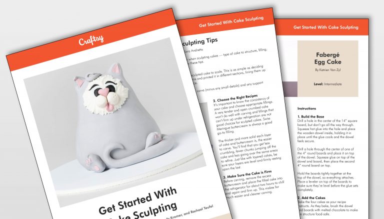 Cake sculpting information pages