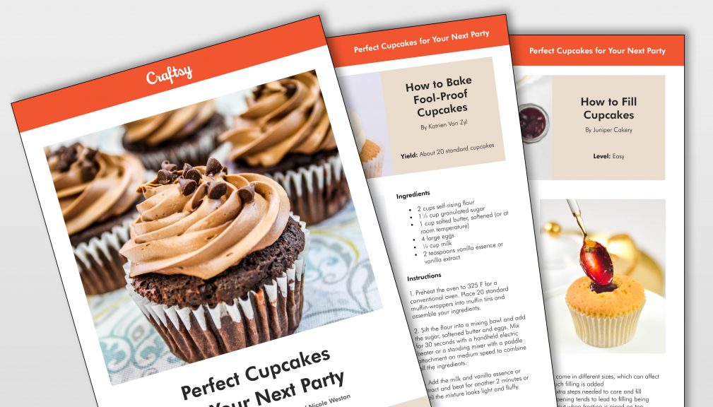Perfect cupcakes instruction pages