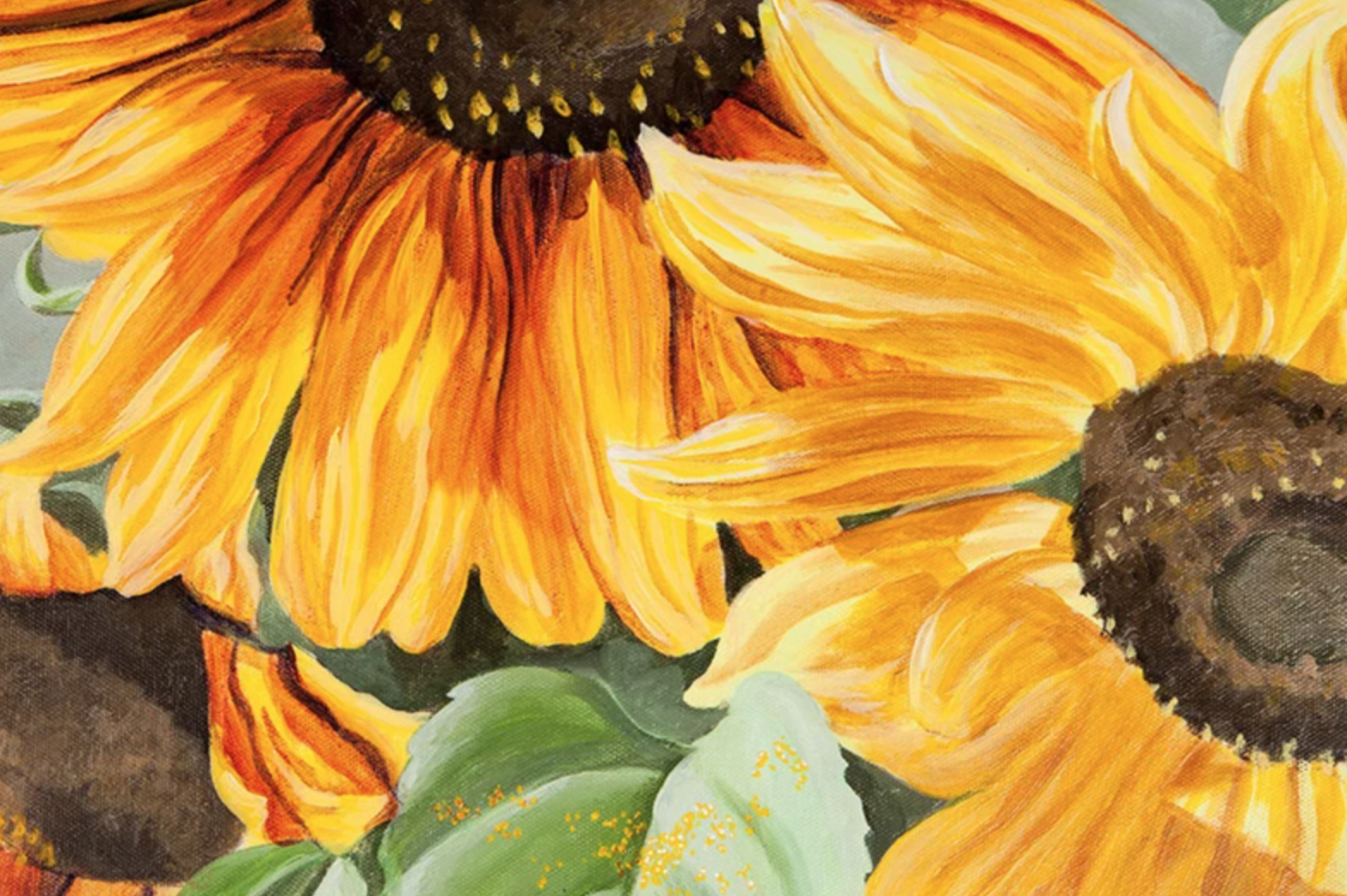 acrylic sunflower painting