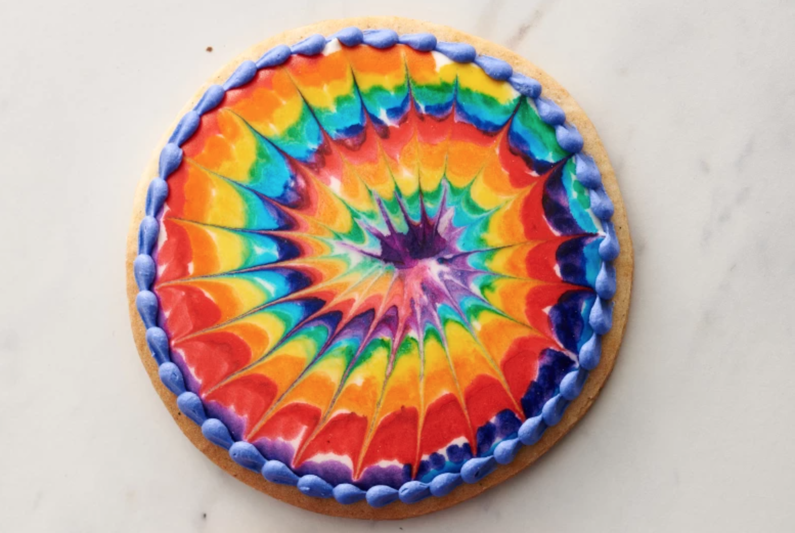 tie dye sugar cookie