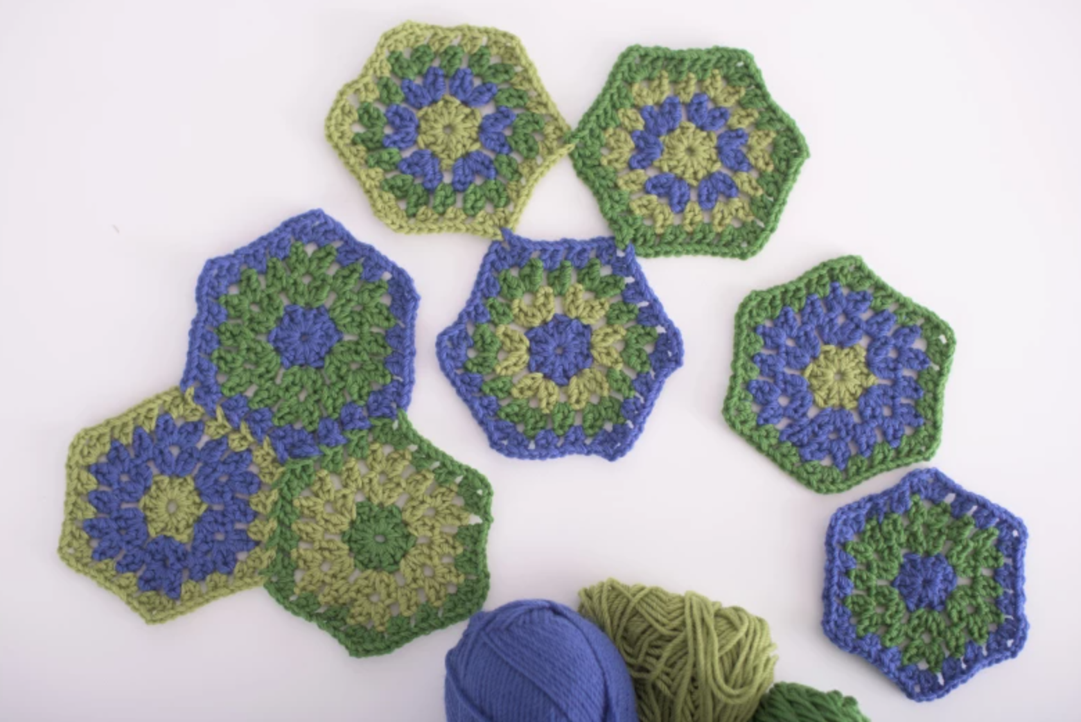 granny stitch hexagons