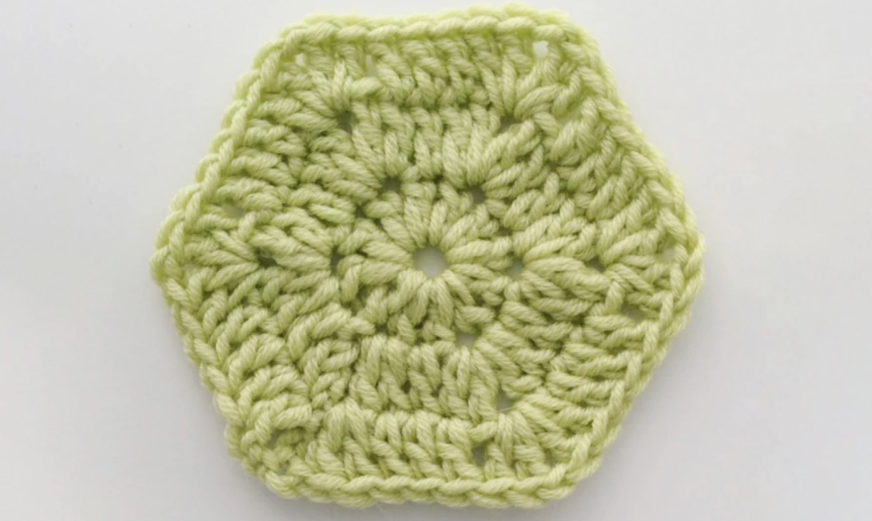 solid crochet hexagon