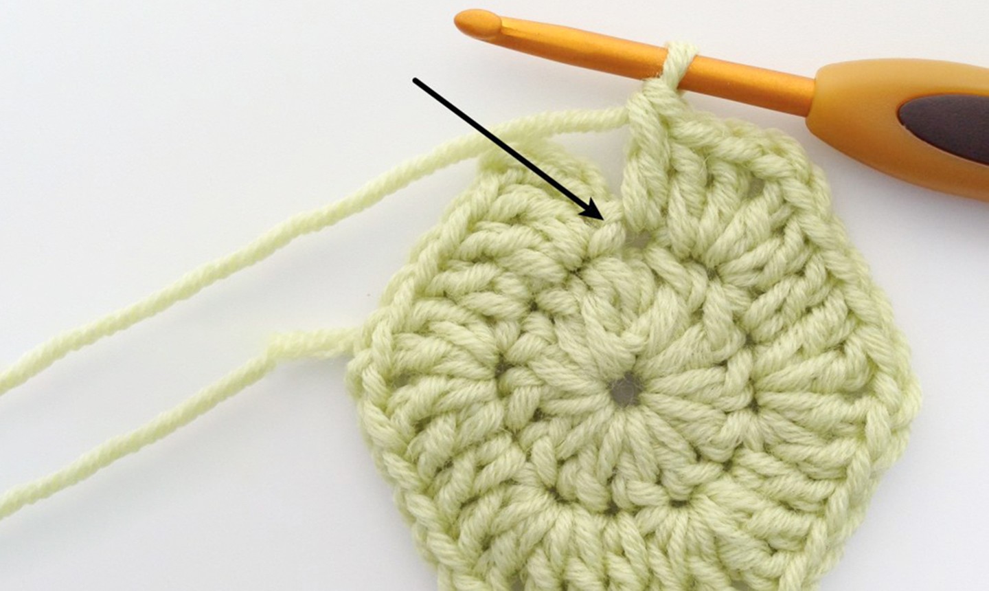 crochet hexagon solid