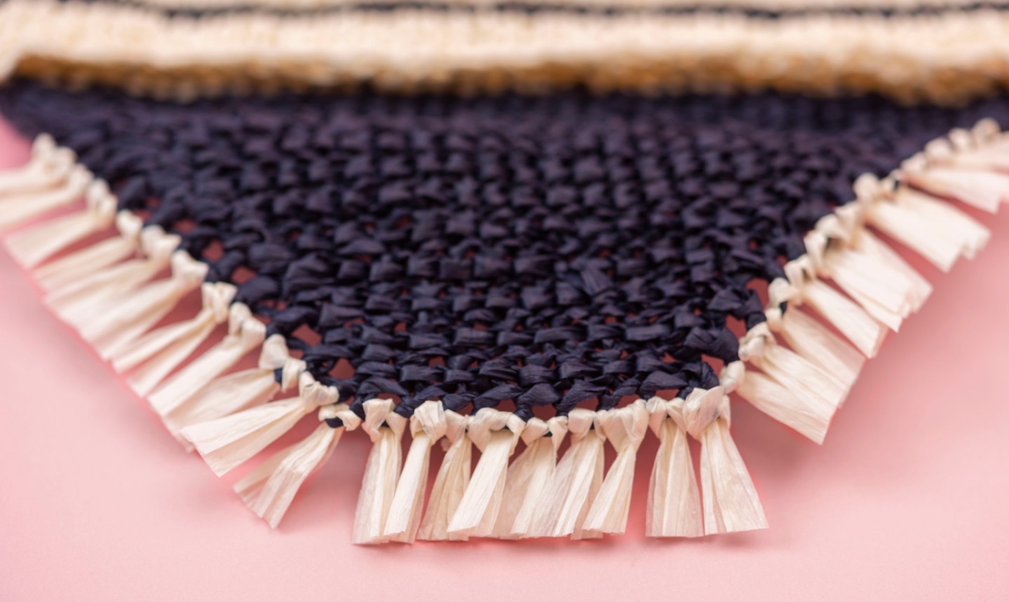 tunisian crochet clutch flap detail