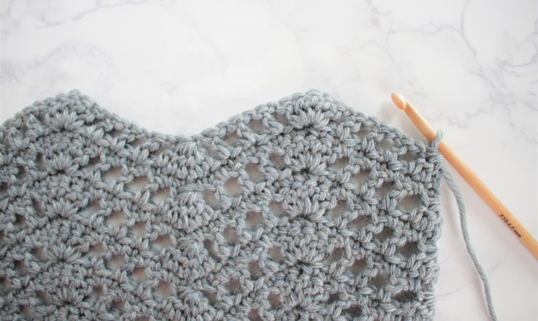 mesh chevron crochet swatch