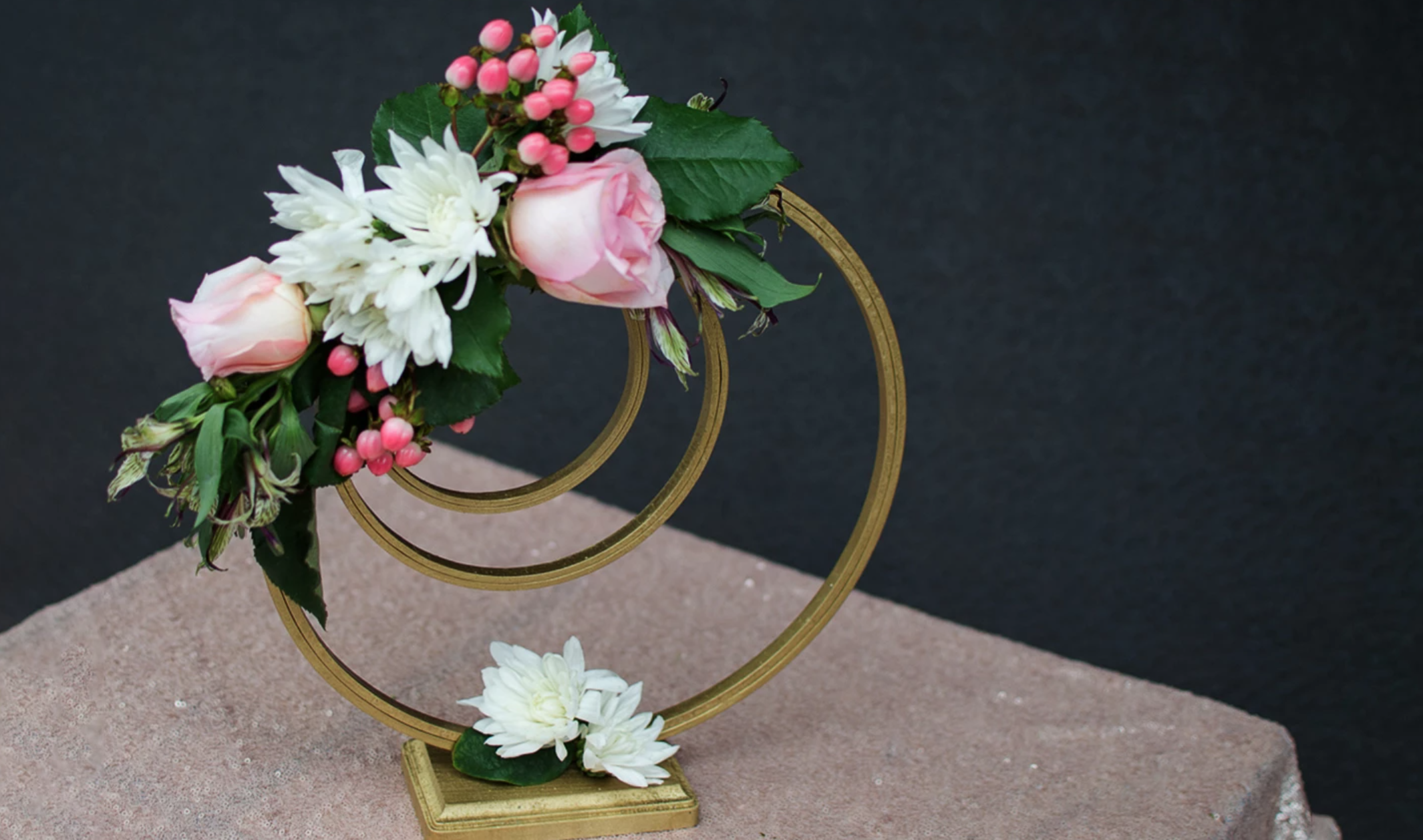 embroidery hoop centerpiece