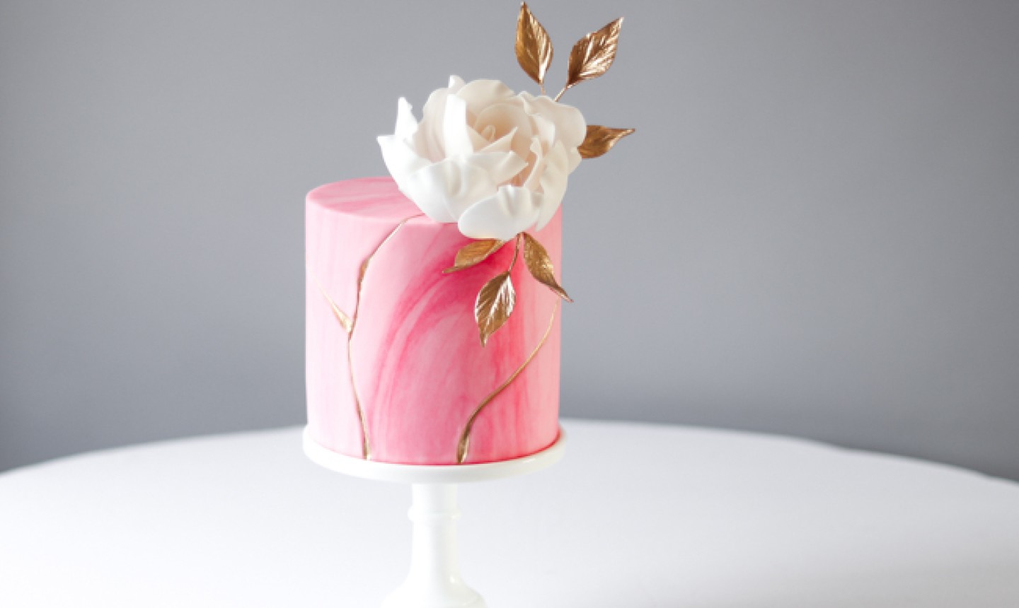 Pink Striped Celebration Cake - Pastries by Randolph