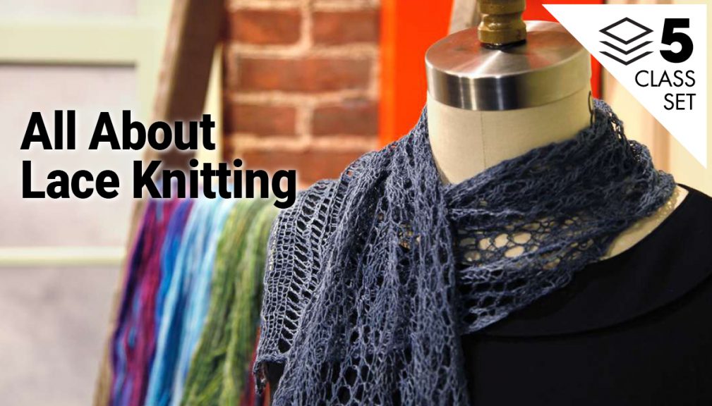 Lace knit scarf