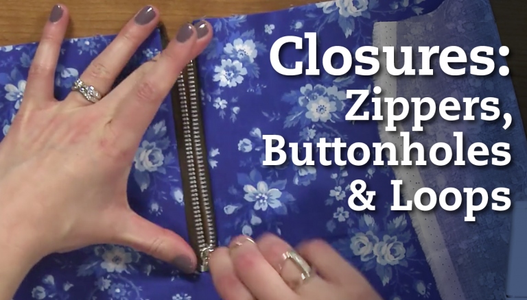 Adding a zipper to blue flowered fabric