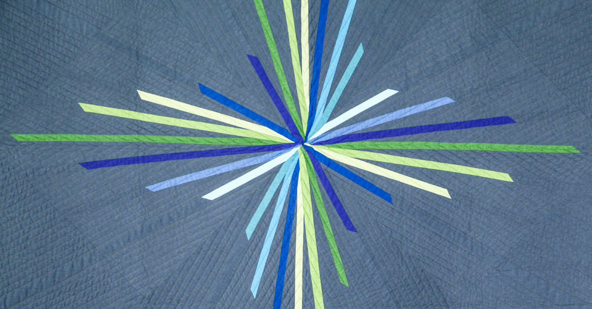Line pattern on a quilt