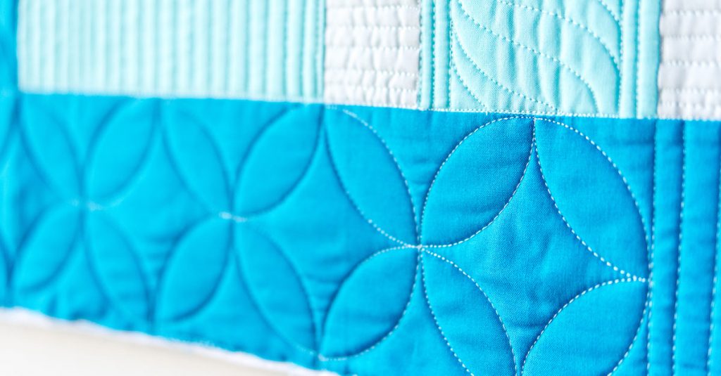 Blue quilted designs