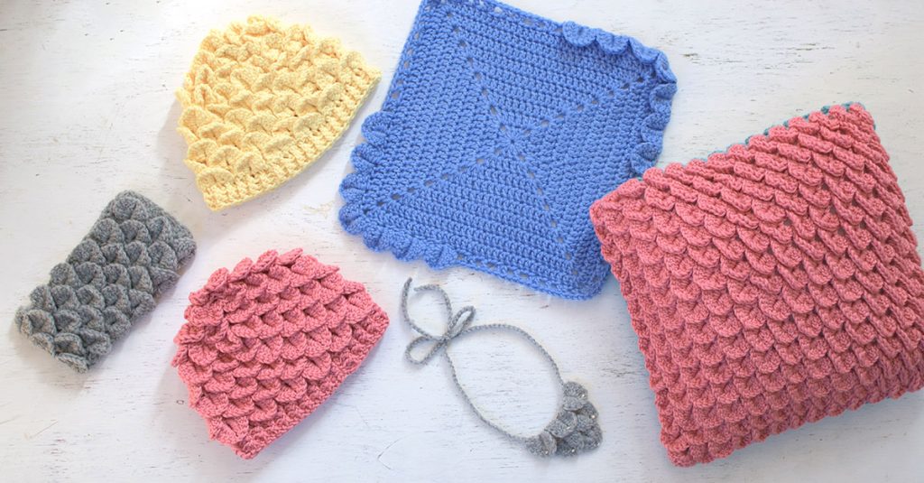 Crochet crocodile stitch items