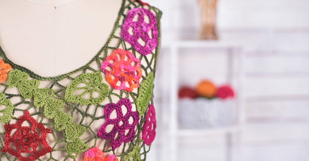 Flower crochet top