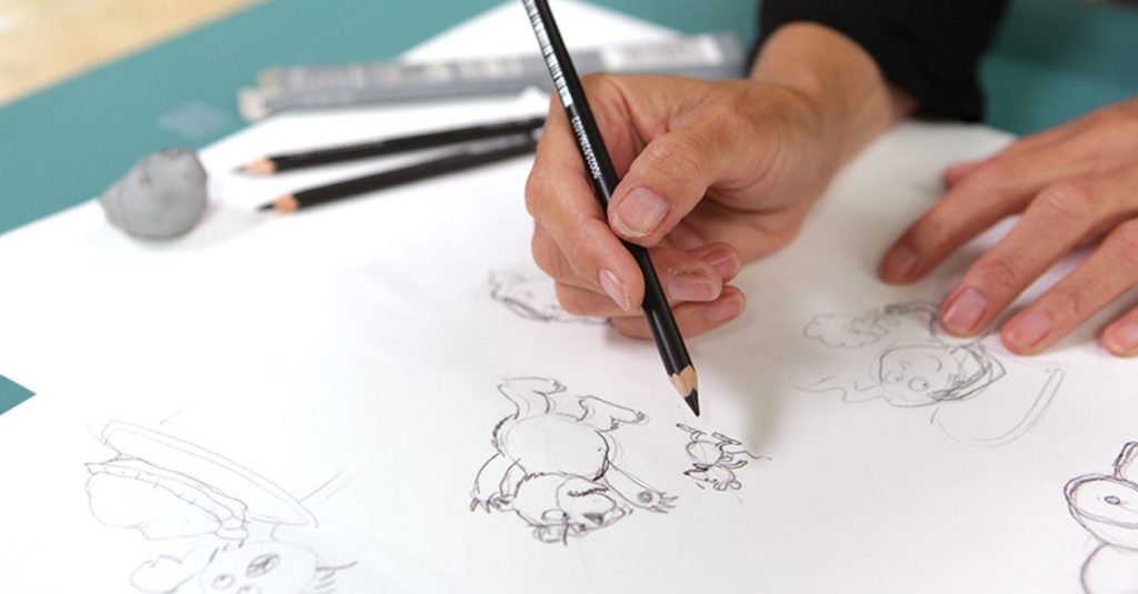 Sketching cartoon animals