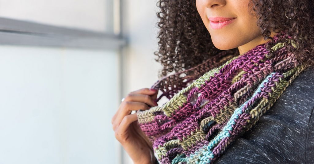 Colorful knit scarf
