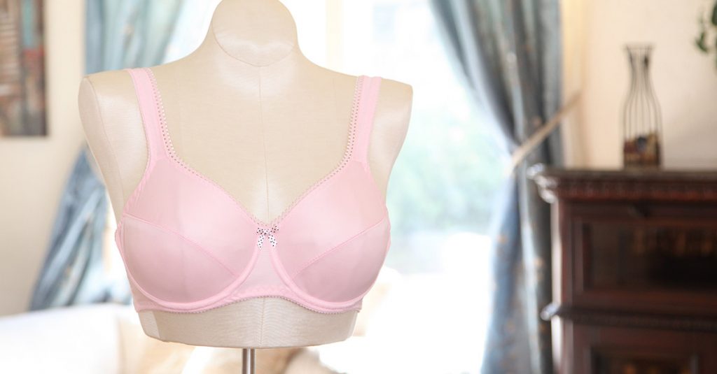Pink bra on a form