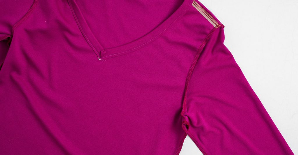 Sleeve of a purple shirt