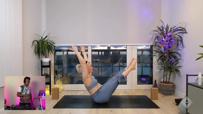 Person doing a yoga hold