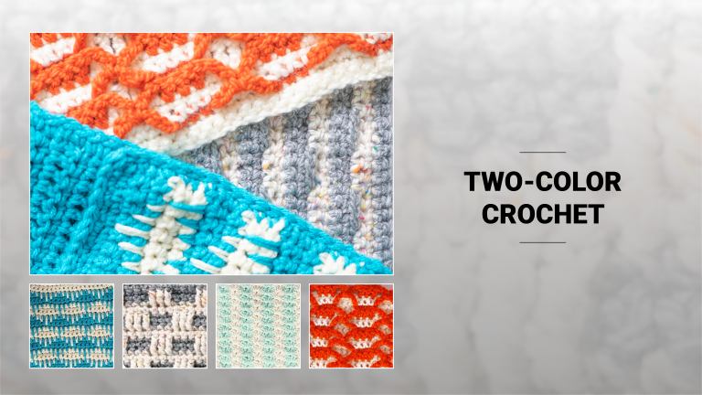 Two color crochet examples