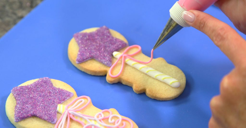 Wand sugar cookie decorations