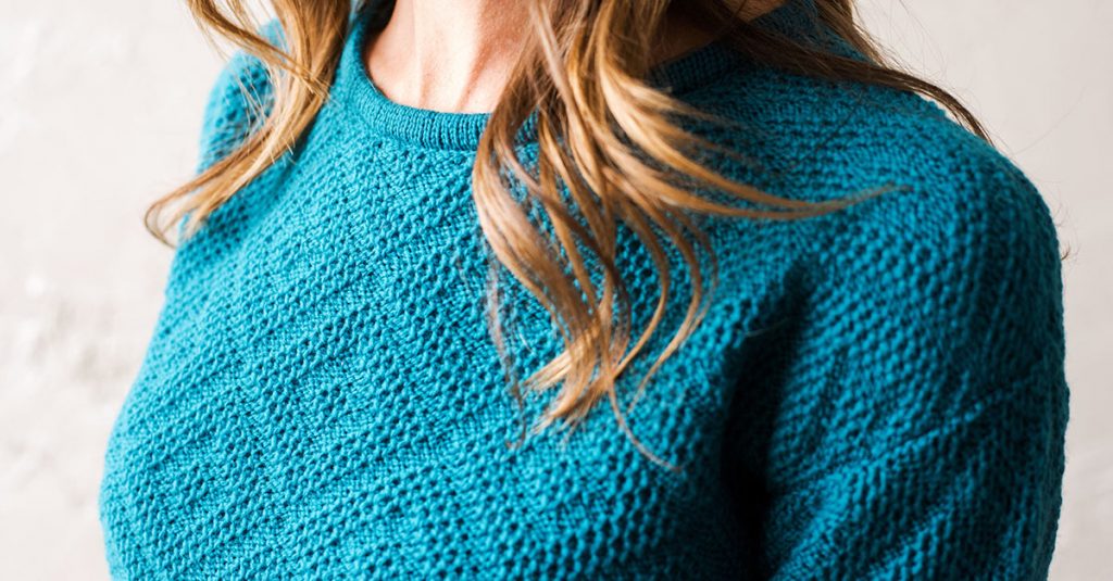 Teal knit sweater
