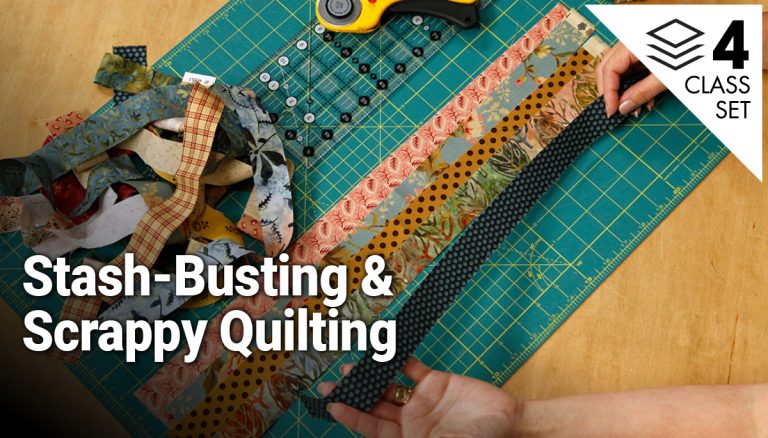 Stash-Busting & Scrappy Quilting 4-Class Setproduct featured image thumbnail.