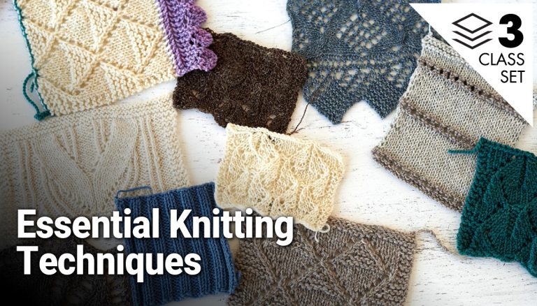 Essential Knitting Techniques 3-Class Setproduct featured image thumbnail.