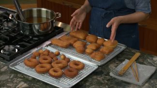 freshly baked donuts