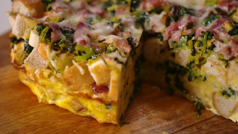 Recipe: Slow Cooker Spinach, Prosciutto & Gruyère Strataproduct featured image thumbnail.