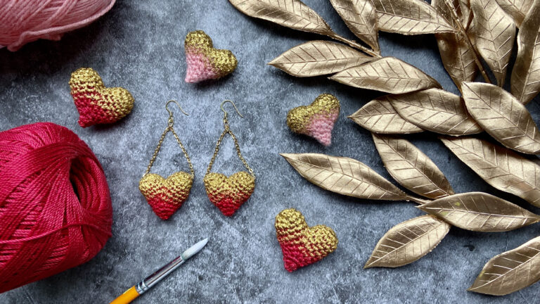 Heart of Gold Crochet Earringsarticle featured image thumbnail.