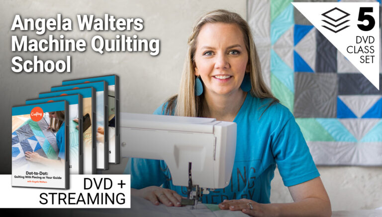 Angela Walters Machine Quilting School 5-Class Set (DVD + Streaming)product featured image thumbnail.