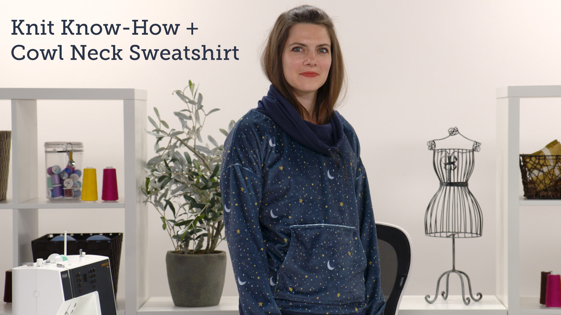 Knit Know-How + Cowl Neck Sweatshirt