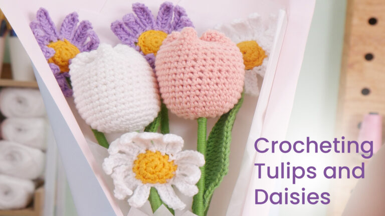 Crocheting Tulips and Daisiesproduct featured image thumbnail.