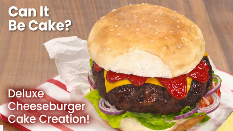 Can It Be Cake? Deluxe Cheeseburger Cake Creation!product featured image thumbnail.