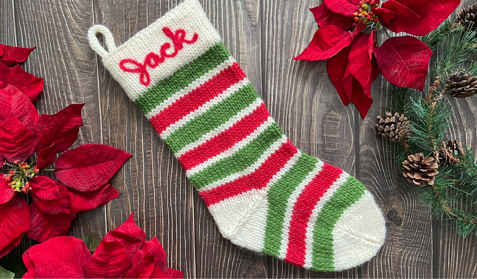 Striped Christmas Stocking with Brenda K.B. Anderson