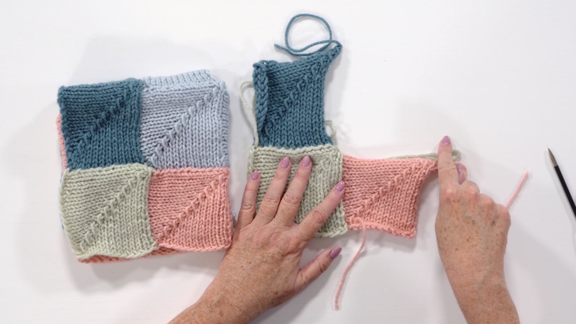 Mitered Squares - Filling In