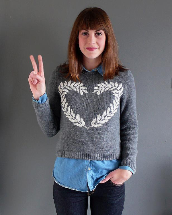 Peace and Love Sweater knit pattern